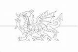 Flag Welsh Coloring Dragon Wales Colouring Pages Drawing Sheets Canada Printable Color Flags Getcolorings Portugal Colour Popular Norway Red Grey sketch template