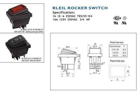 pcs rocker switch rocker      black   panel industrial rocker switches