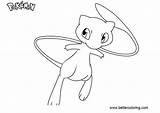 Mew Coloring Pages Pokemon Printable Kids sketch template