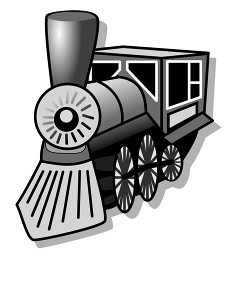 train engine clipart black  white   train engine
