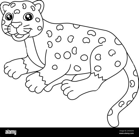 jaguar coloring page isolated  kids stock vector image art alamy