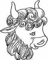 Buffalo Bison Coloring Pages Head Drawing Getdrawings Wildlife Animals Template sketch template