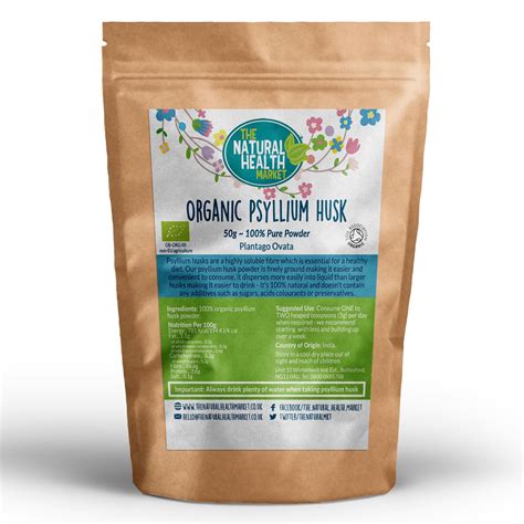 organic psyllium husk powder  pure fine milled easy  blend