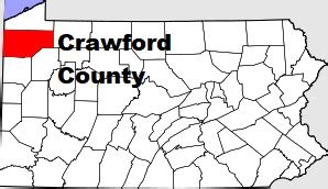 crawford county   satellite map  pennsylvania  actual