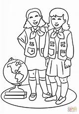Scouts Pfadfinderin Cub Supercoloring Ausmalbild Coloringhome Dziewczynki Letzte Organizacja sketch template