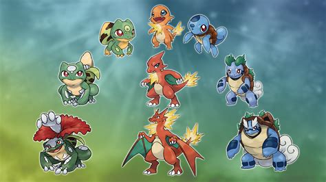 kanto starters redesign rpokemon