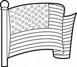 Flag Coloring American Pages Printables Kids sketch template