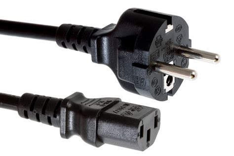 Ac Power Cord Schuko Cee7 7 To C13 1 0mm 2 5 Meters Black