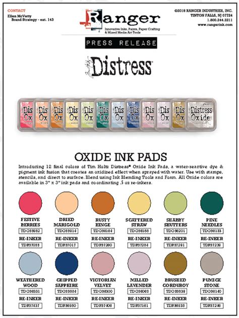 printable distress oxide color chart printable word searches