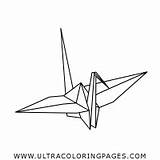 Origami Coloring Crane Pages Getcolorings Getdrawings sketch template