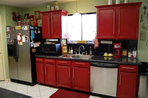 choose   stylish red kitchen cabinets   styles
