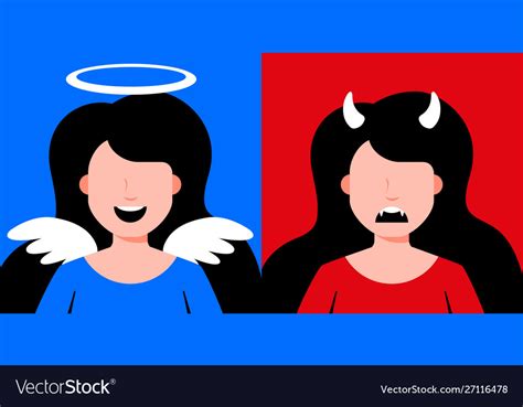 devil  angel girls royalty  vector image