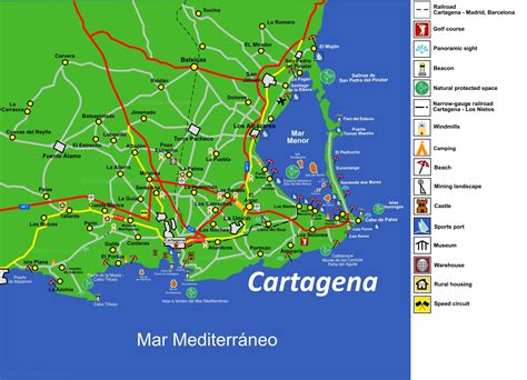 tourist map  surroundings  cartagena