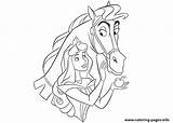 Coloring Pages Horse Aurora Disney 8e76 Princess Printable Sleeping Beauty sketch template
