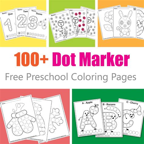 dot marker coloring pages