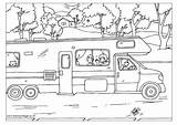 Colouring Campervan Pages Camper Kids Coloring Van Summer Camping Holidays Print Trailer Template Transport Pop Besuchen sketch template