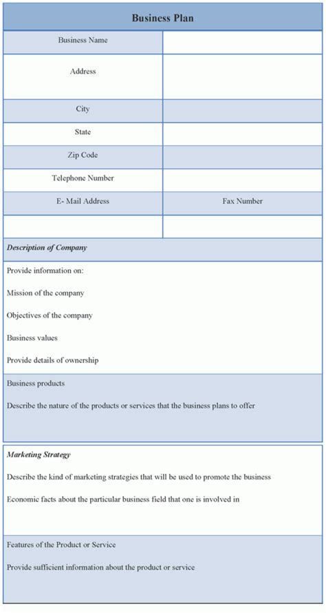business plan template sample format  business plan template sample templates