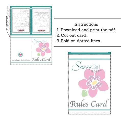 landing page golf rules card savvy girl golf