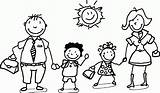 Coloring Family Clipart Happy Children Library Cliparts sketch template