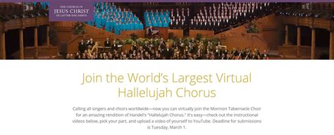 sing messiah hallelujah chorus with the mormon tabernacle choir