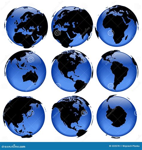 globe views  stock illustration illustration  blue