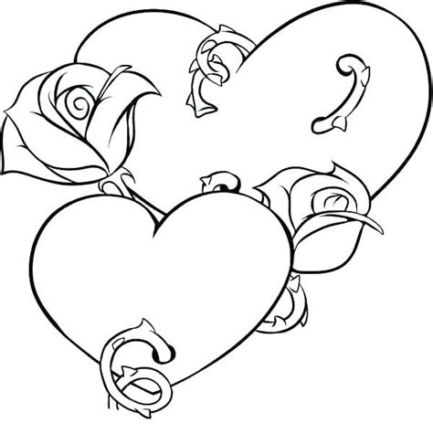 roses  hearts coloring pages  coloring pages  kids heart