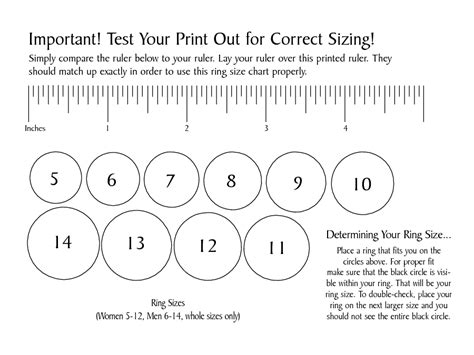 Printable Ring Size Chart Ring Sizer Tool Find Your Ring