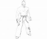 Tekken Kazuya Mishima Character Coloring Pages sketch template