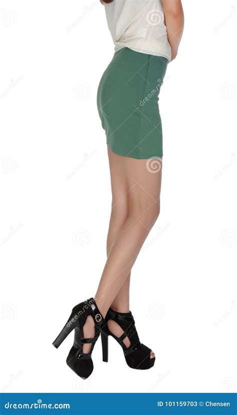 short skirt long legs and high heels stock image image of part