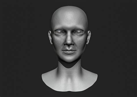 3d model realistic female head 4 cgtrader