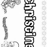 Christine Coloring Pages Names Christina Name Hellokids sketch template