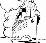 Barco Vapor Colorare Nave Colorir Vapore Dibujar Cruceros Facil Titanic Barcos Disegni Riverboat Steamboat Barche sketch template