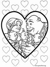 Shrek Coloring Pages Fiona Babies Printable Colouring Children Happy Their Para Colorir Beside Family Ogres Enjoy Library Clipart Popular sketch template