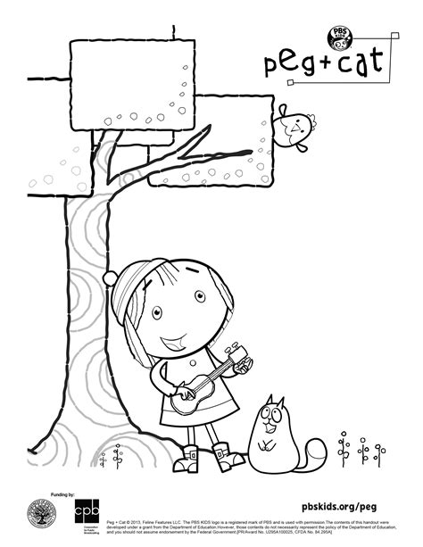 pin  wqed   peg cat abc coloring pages cat coloring page