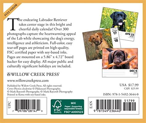 Willow Creek Press Labs Daily 2024 Box Desk Calendar 5 86 X 4 72