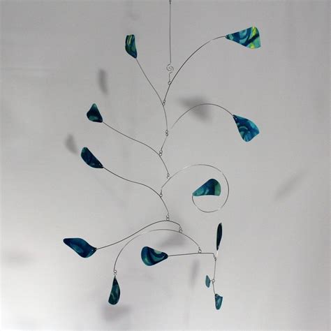 handmade cool art mobile abstract hand painted hanging mobile