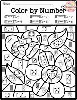 Color Number Coloring Math Addition Pages Code Subtraction Worksheets Spring Grade Worksheet First Pixel Fun Printable 1st Kindergarten Colors Algebra sketch template