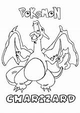 Coloring Charizard Pokemon Popular sketch template