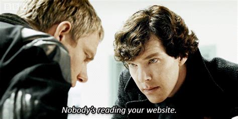 sherlock holmes nobodys reading your website by bbc