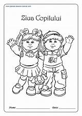 Colorat Ziua Copilului Iunie Planse Desene Fise Copii Felicitari Fete Aici Articolul Vizitati Copiilor sketch template