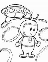 Coloring Pages Alien Kids sketch template