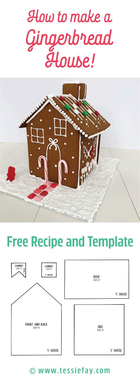 ultimate gingerbread houses  template  recipe tessie fay