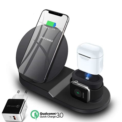 wireless charger stand  iphone  air pods  apple    charge dock station