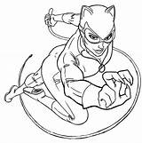 Coloring Pages Cat Action Catwoman Women Drawing Color Costume Kids Printable Getcolorings Getdrawings Print sketch template