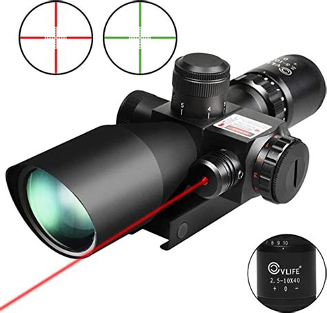 Cvlife Optics Hunting Rifle Scope 2 5 10x40e Red And Green Illuminated