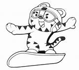 Coloring Pages Snowboard Snowboarding Drawing Getdrawings Getcolorings sketch template