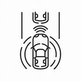 Pictogram Assist Collision Driverless sketch template