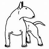 Terrier Bull Drawing Outline English Sticker Back Dog Stickers Cartoon Car Funny Looking Decoration Bumper Staffordshire Silver Getdrawings Styling Decals sketch template