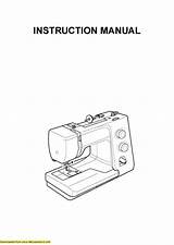 Machine Manual Instruction Janome Sewing sketch template