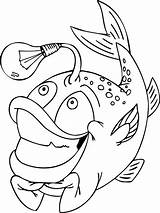 Pez Light Bulb Fish Bulbo Gracioso Colorir Animal Fofos Bestcoloringpagesforkids Marinhos Cocomelon Peces Piranha Desenhos Colorironline Dibujosonline Categorias sketch template